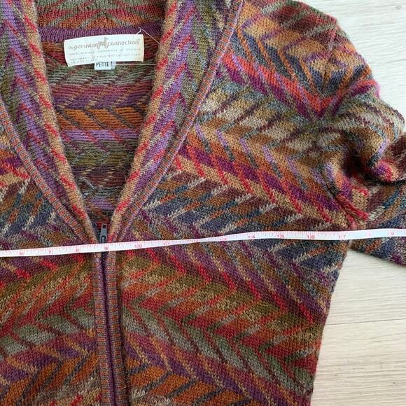 Peruivian Connection Alpaca Cardigan Size Petite p - Picture 4 of 4